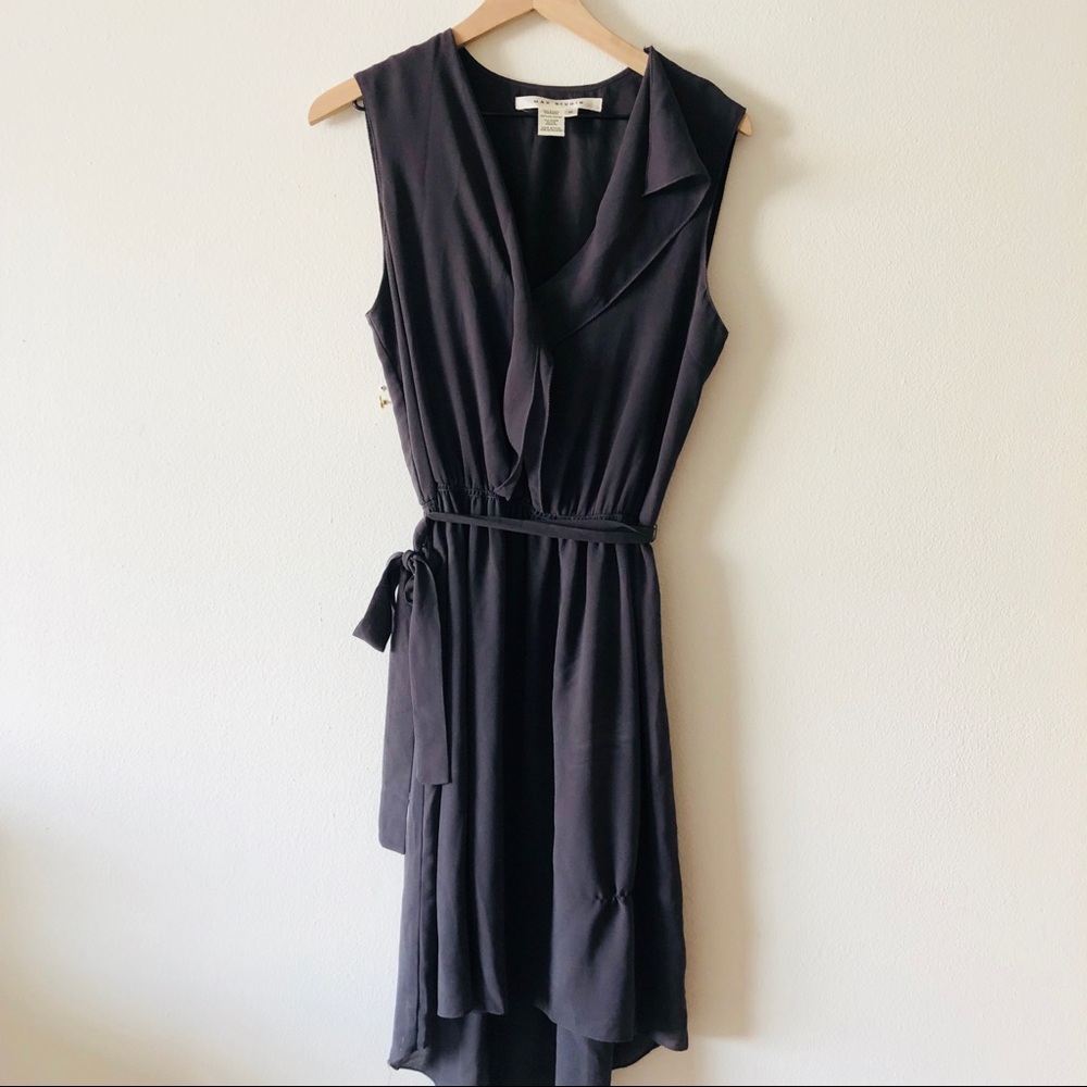 Max Studio Gray Ruffle Cocktail Dress - Picture 5 of 7